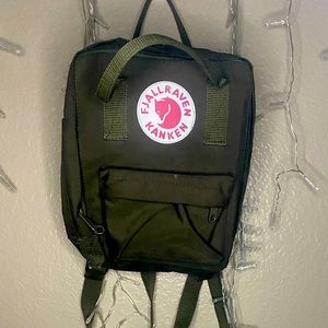 Olive green mini backpack